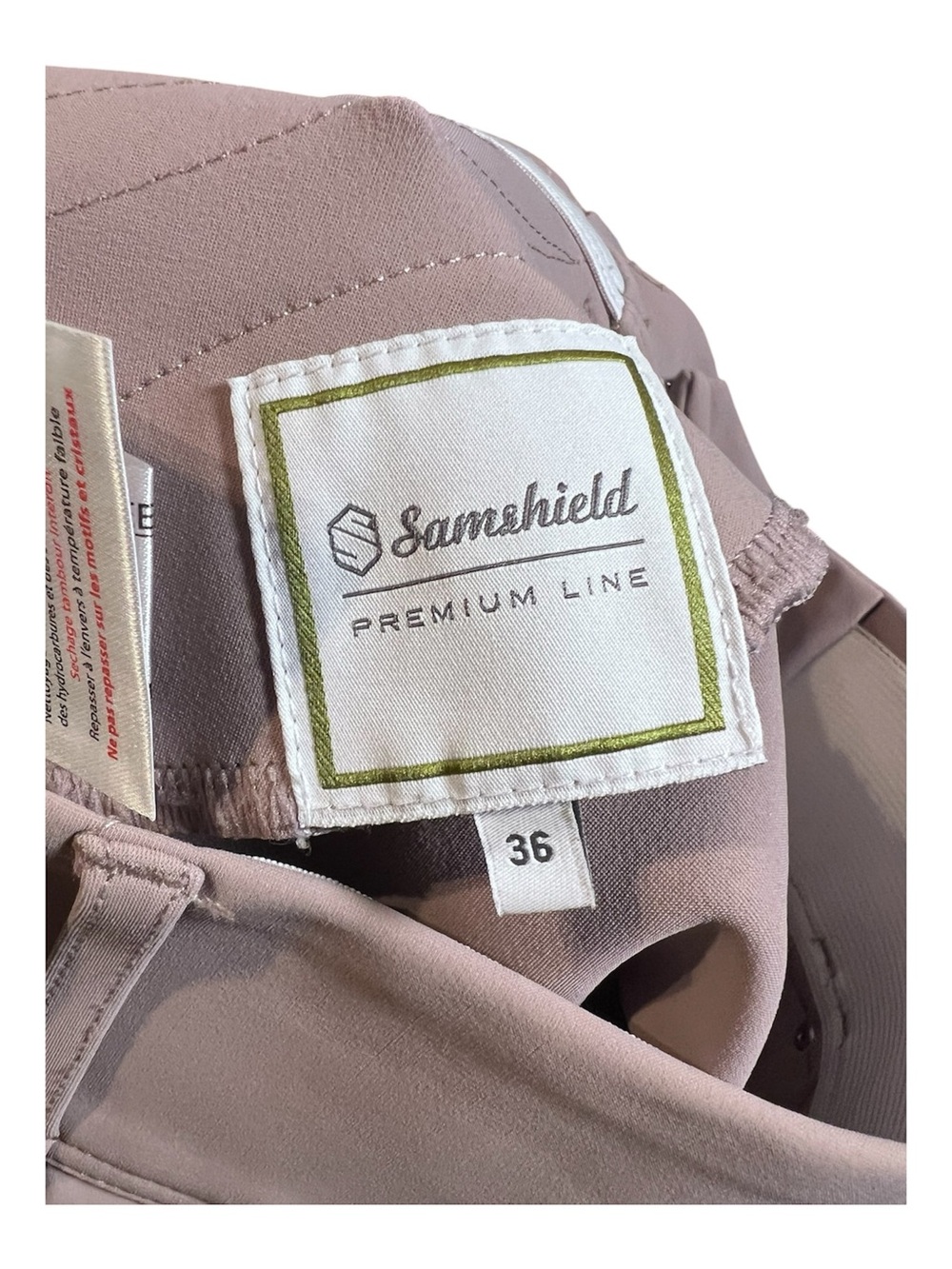 Samshield Premium Line Riding Breeches Sz 36 Dusty Mauve Knee Grip
